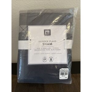 Pottery Barn Teen Xander‎ Plaid Standard Sham  Gray